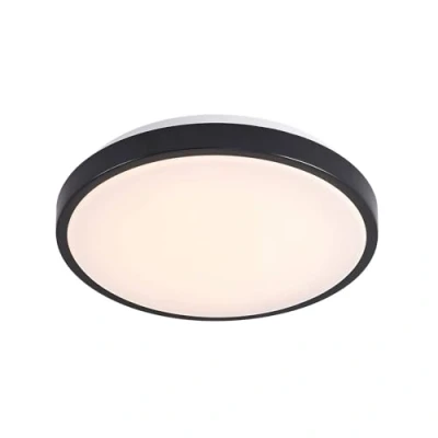 Image of LED Ceiling Light &#039;Villum&#039; (Modern) in Black for e.g. Office &amp; Workroom (1 Source,) from Lindby lamp, lamp