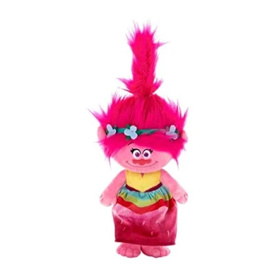 Image of Trolls World Tour Poppy 18&quot; 45cm Soft Plush Toy Rainbow Dress