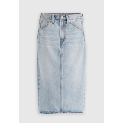 Image of Levi&#039;s Denim skirt, Women&#039;s, Size: 24, Riveting clean hem