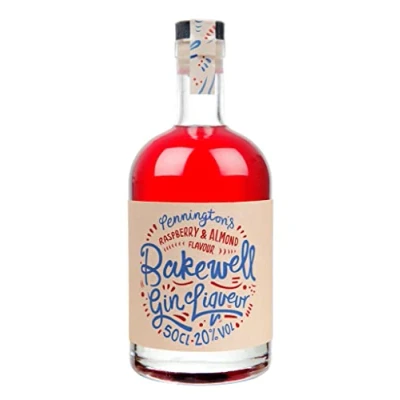 Image of Pennington&#039;s Raspberry &amp; Almond Bakewell Gin Liqueur 50cl Bottle 20% ABV