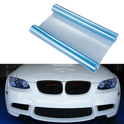 Image of NewL 12 by 48 inches Self Adhesive Auto Car Tint Headlight Taillight Fog Light Vinyl Smoke Film Sheet Sticker Cover (light blue)