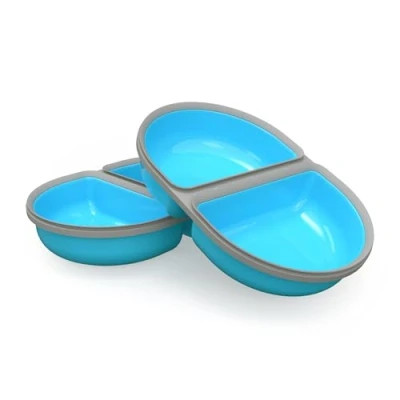 Image of Sure Petcare SureFeed Split Bowl with Integrated Seal, Compatible Microchip Pet Feeder Sealed Lid, Works for Wet and Dry Food, Keeps Food Fresh, Blue