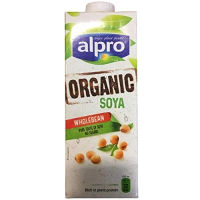 Image of Alpro Organic SOYA Milk Alternative Cartons 8x1ltr