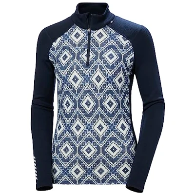 Image of Helly Hansen Women&#039;s LIFA® Merino Midweight 2 in 1 Graphic Half zip Base Layer