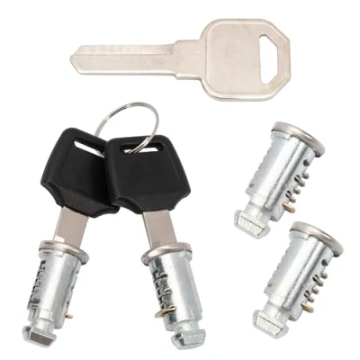 Image of 4 Pack Lock Cores for Thule, Replacement Thule Rack Core, Key Cylinder Bike Lock, Roof Cargo Locks, Cross Bars, Towers, Ski etc