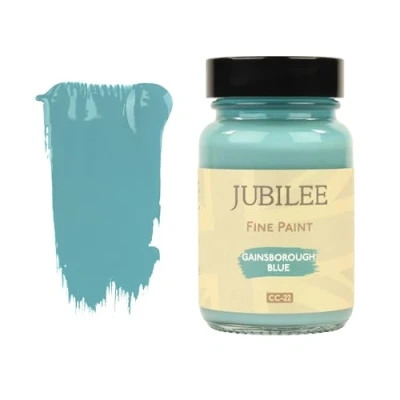 Image of Guild Lane Jubilee Fine Paint Gainsborough Blue Furniture, Metal, Fabric, Glass &amp; More Indoor Outdoors Water Based Acrylic 60ml Jar