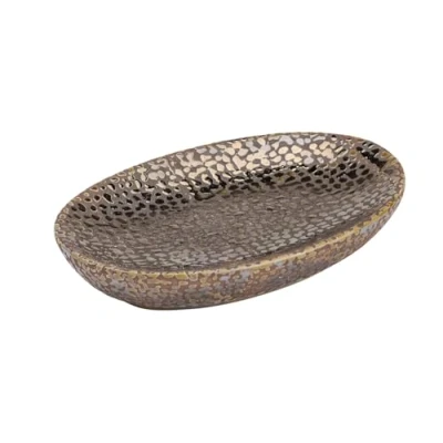 Image of WENKO 21641100 Soap dish Marrakesh Ceramic, 13.6 x 2 9.9 cm, Brown