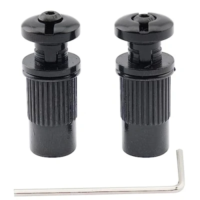 Image of Musiclily Pro Metric Seperatable Guitar Tailpiece Studs and Bushings for Epiphone Les Paul Style Electric Guitar, Black (Set of 2)