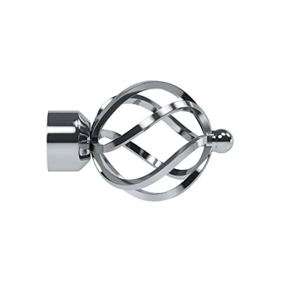 Image of Speedy 28 mm Poles Apart Cage Finial, Pack of 2, Chrome