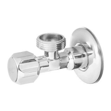 Image of 1/2 X 3/4 Inch BSP Threaded Chromed Water Valve Connector for Washing Machines Basins