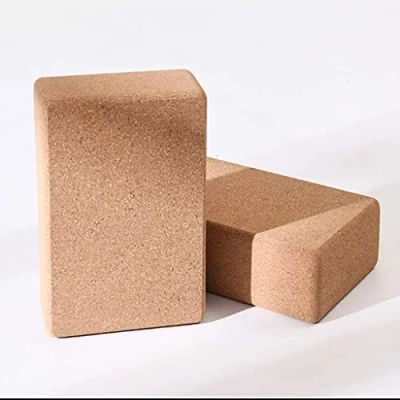 Image of Yoga Blocks Moisture Resistant High Density Foam Fitness Bricks for Pilates, Blocks,Foam support Brick,Yoga Block Non Slip Brick 1 pcs / 2 Set/Natural Cork and