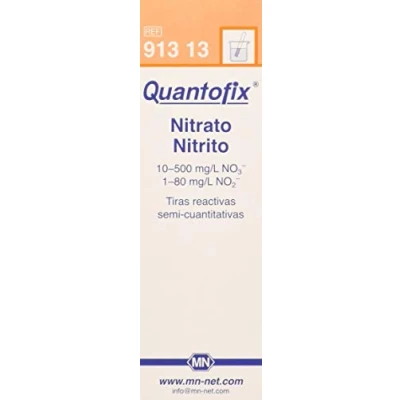 Image of Quantofix 1110110 Nitrate/Nitrite Reagent Test Strips for testing NO3 and NO2 , 6 mm x 95 (Pack of 100)