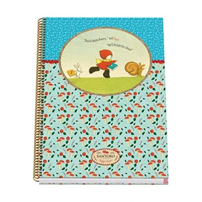 Image of Hardcover A4 Spiral Notebook 100 sheets Santoro Poppi Loves Catch Me