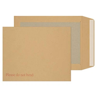 Image of Blake Purely Packaging 267 x 216 mm Board Back Pocket Peel and Seal Envelopes (22935) Manilla Pack of 125