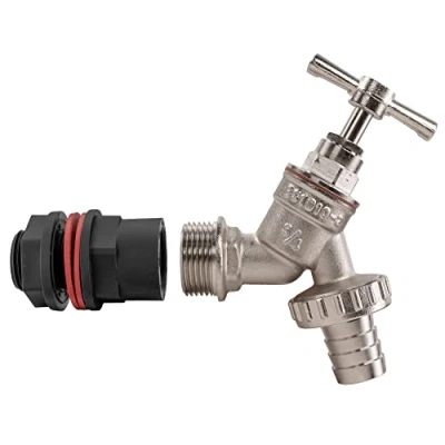 Image of water butt/rain barrel/water storage tank 3/4&quot; bsp adaptor+ bib tap