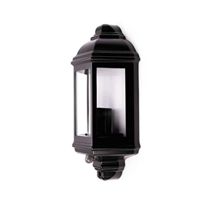 Image of HiSPEC Half Lantern LED Lights: Twin Packs (Black, with PIR Sensor: Single Pack)