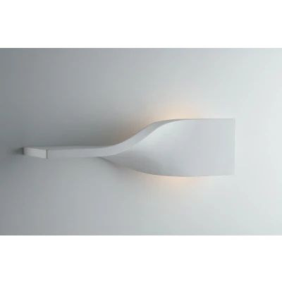 Image of Piroette Flush Paintable Plaster Wall Light, White, R7S