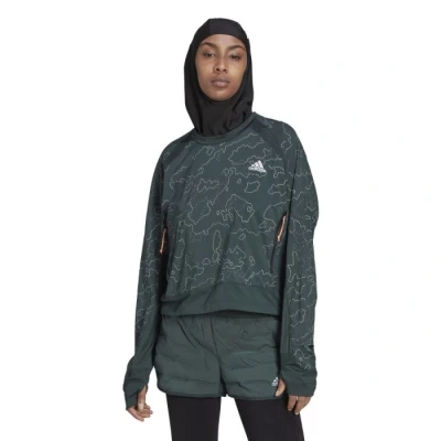 Image of adidas Women&#039;s Xcity Cover Up Jacket XS Lightweight, Breathable Green Running Gear