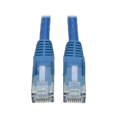 Image of Eaton Cat6 Gigabit Snagless Molded UTP Patch Ethernet Cable, RJ45 Male to Blue, 6 Feet / 1.83 Meters (N201 006 BL)
