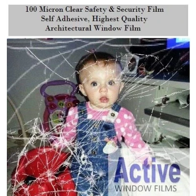 Image of Clear Safety &amp; Security Window Film (Anti Shatter Glass Protection) (50cm x 1 metre 10 Metre) 8