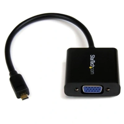 Image of StarTech.com Micro HDMI® to VGA Adapter Converter for Smartphones / Ultrabook Tablet 1920x1080 HDMI Male Female (MCHD2VGAE2)