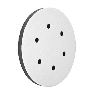 Image of Hilitand Utility Sponge, Sanding Soft Pad 150mm Diameter, 6 Holes, Lightweight, Noise Reduction, For Polishing Machine and Grinding