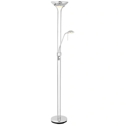 Image of Rome Floor Lamp Chrome, Opal Glass, G9