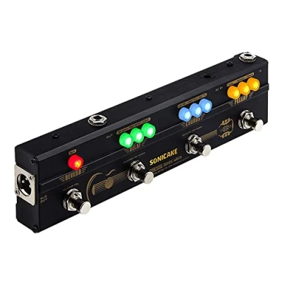 Image of SONICAKE Acoustic Multi Effects Pedal Preamp Chorus Delay Reverb Guitar Effect with XLR Output Sonic Wood