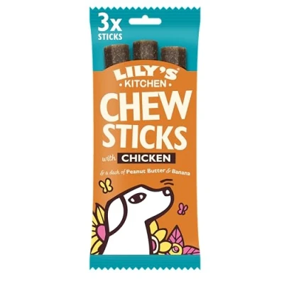 Image of Lily&#039;s Kitchen Made with Natural Ingredients Chew Sticks Chicken Dog Treat 10 x 120g