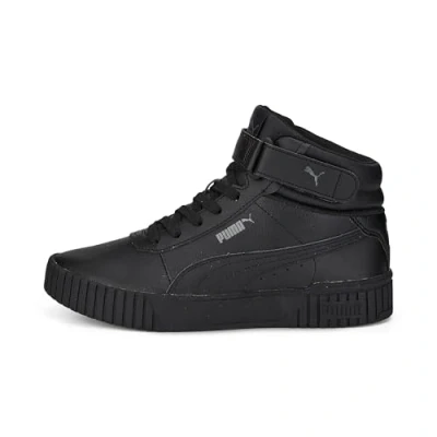 Image of Puma Women Carina 2.0 Mid Sneakers, Black Dark Shadow, 8.5 UK