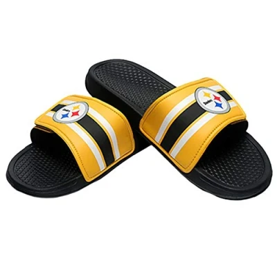 Image of Pittsburgh Steelers NFL Stripe Legacy Sport Slide Mens Medium