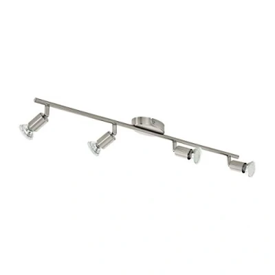 Image of Eglo 92598 Buzz LED Four Spotlight Fitting in Satin Nickel