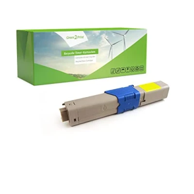 Image of Green2Print Toner yellow 2000 pages replaces OKI 44469704 cartridge for MC351, MC352DN, MC361, MC362DN, MC561, MC562DNW, MC562DN, C310DN, C330DN, C331DN, C510DN, C511DN, C530DN, C531DN