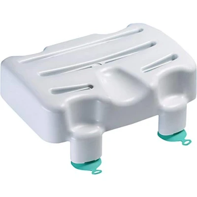 Image of Helping Hand Company Kingfisher Bath Seat. Lightweight, Portable White Plastic Suction Seat for Adults. Aids Elderly, Disabled, Pregnant. 8 inch (200mm), 200kg/31 Stone Weight Limit