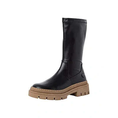 Image of MARCO TOZZI Women&#039; 2 85417 39 Mid Calf Boot, Black Nature, 6.5 UK