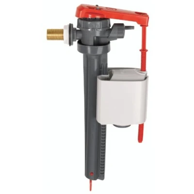 Image of Wirquin 10723581 Chasse D&#039;eau wc Robinet flotteur à Alimentation latérale Jollyfill, gris 16300002 Side tap 3/8 Brass, Grey, Norme