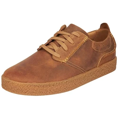 Image of Clarks Men&#039;s StreethillLace Sneaker, Dark Tan Lea, 8 UK