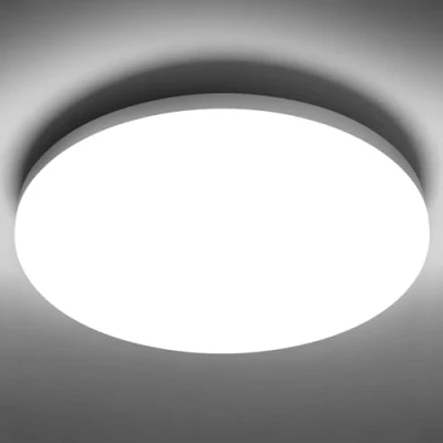 Image of genatu Bathroom Ceiling Light IP65 Waterproof Led Light, 17W 2335lm 150W Equivalent, 4000K Daylight White, Ø22cm Round