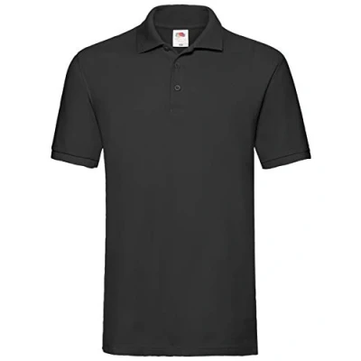 Image of Fruit of the Loom Men&#039;s Premium Short Sleeve Polo Shirt, Black, XXX Large