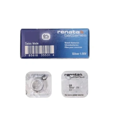 Image of 2 x Renata 396 Watch 1.5V Battery Swiss Made SR726SW Silver Oxide Cell