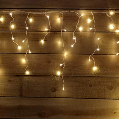Image of Premier Christmas 300 Frosted Icicle LED Lights Warm White 7.5m Lit Length