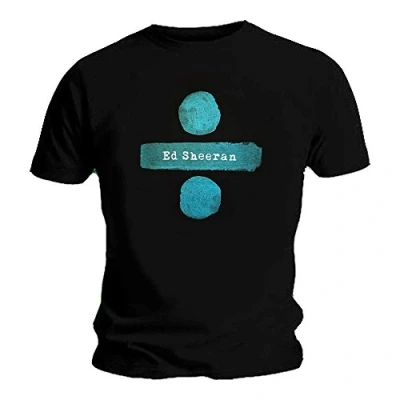 Image of Ed Sheeran Official T Shirt Album Cover Divide Logo Black XXL