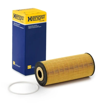 Image of 129130000 Oil Filter HENGST E154H D48 Insert AUDI: A4 B6 Avant, Saloon, B7 VOLKSWAGEN: LT 28 46 2 Kasten, Golf 4