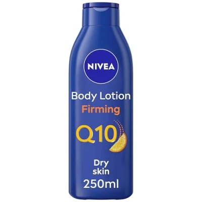 Image of NIVEA Q10 Firming Rich Body Lotion + Vitamin C (250ml), with Collagen Booster Complex, 48H Moisturiser, for Dry Skin