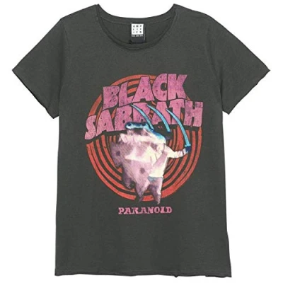 Image of Amplified Sabbath Paranoid Womens T Shirt, Charcoal, M