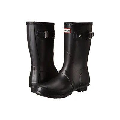 Image of Hunter Original Short Black Womens Boots Size 7 UK