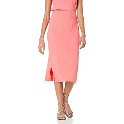 Image of Amazon Essentials Women&#039;s Pull on Knit Midi Skirt (Available in Plus Sizes), Peach, M