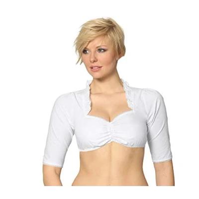Image of Stockerpoint Women&#039;s Bluse B 1015 Regular fit Short Sleeve Blouse, White (Weiß), 44 EU