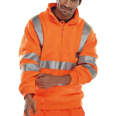 Image of QUARTER ZIPPED SWEATSHIRT ORANGE M