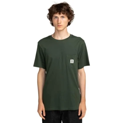 Image of Element T Shirt Basic Pocket Label SS Men Black XS
